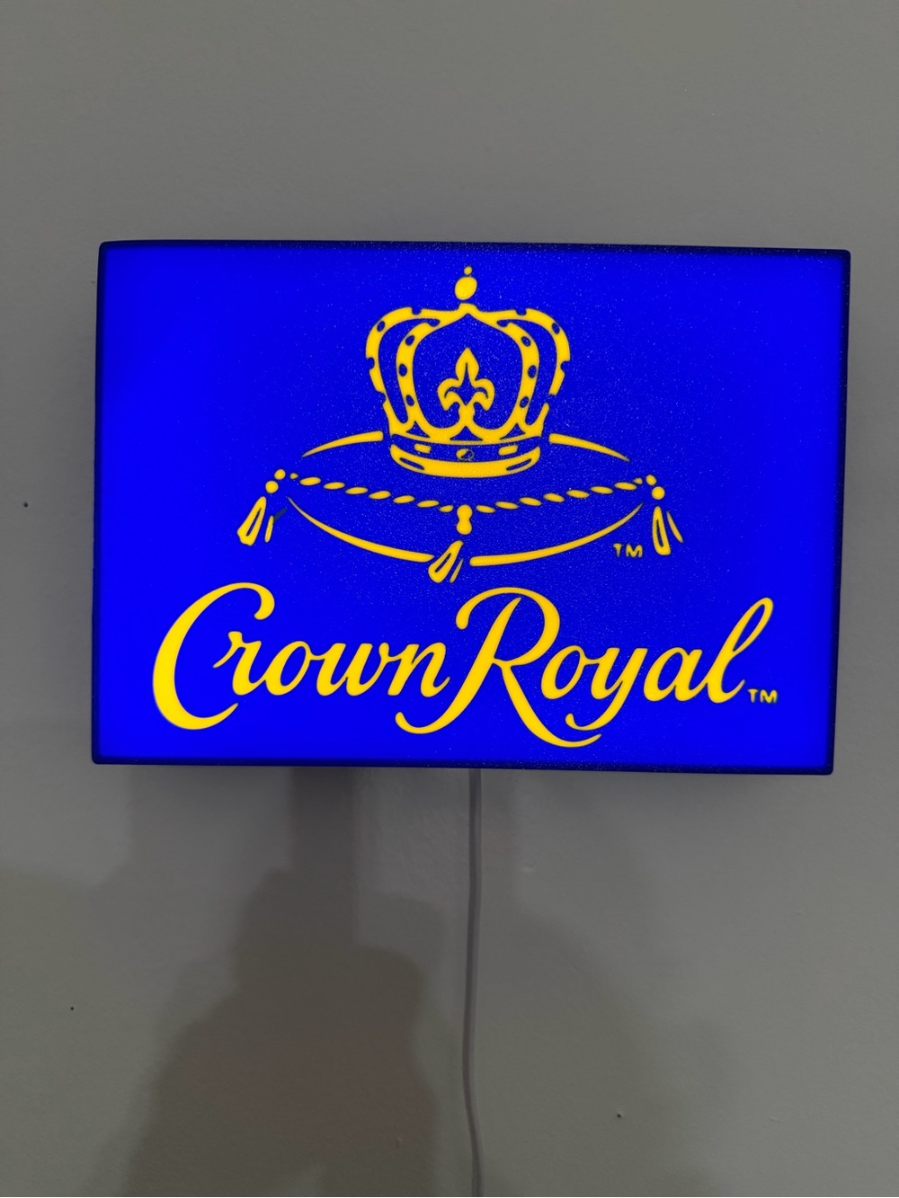 Crown Royal Blue and Gold Illuminated Wall Art